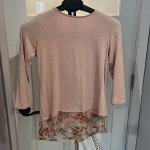 Vince Camuto Pink 3/4 Sleeve Shirt